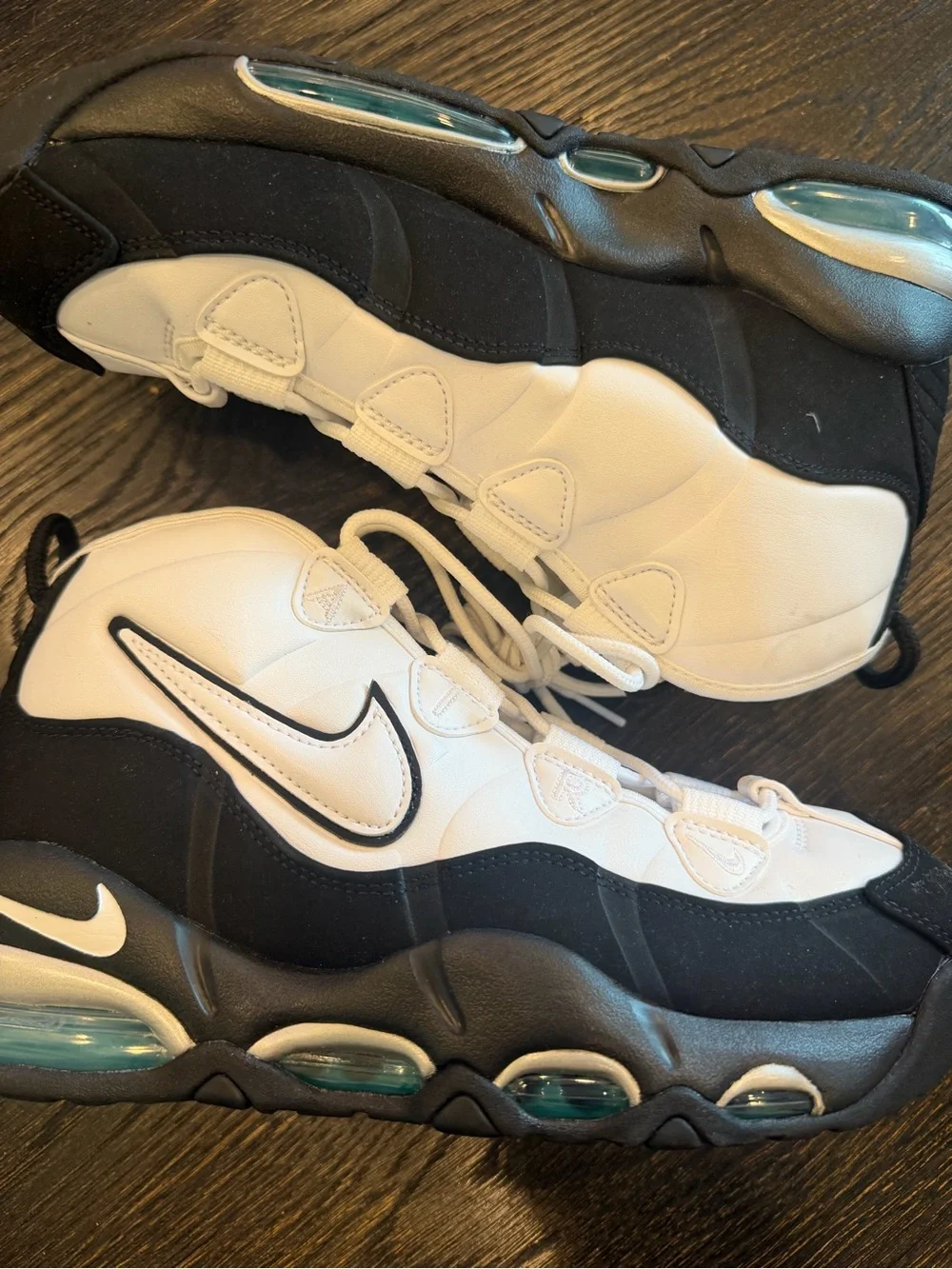 Size 8- Nike Air Max Tempo Uptempo 95 mystical teal black white - Picture 1 of 7
